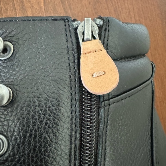 Gentle Souls Brooklyn 2.1 Black Leather Combat Boots - Picture 12 of 15